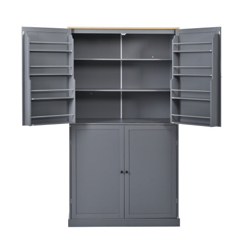 40.2x20x71.3 Inches Tall Freestanding Kitchen Pantry Large Cabinet Storage Cabinet Unavailable Platforms- Welfel