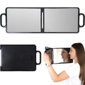 Large Folding Mirror with Double Handle - Rectangular Folded Handheld Mirror with Handles - Haircut Mirror - Salon Mirror