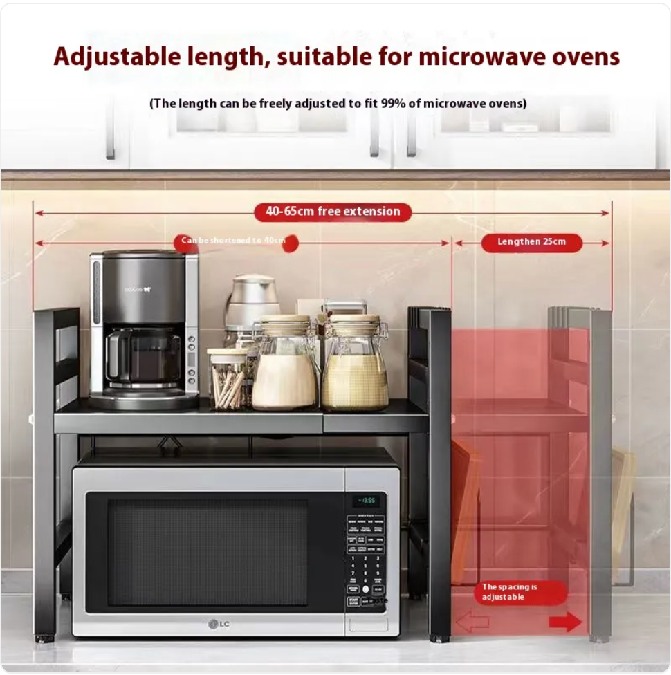 Retractable Microwave Oven Shelf