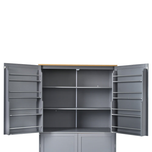 40.2x20x71.3 Inches Tall Freestanding Kitchen Pantry Large Cabinet Storage Cabinet Unavailable Platforms- Welfel
