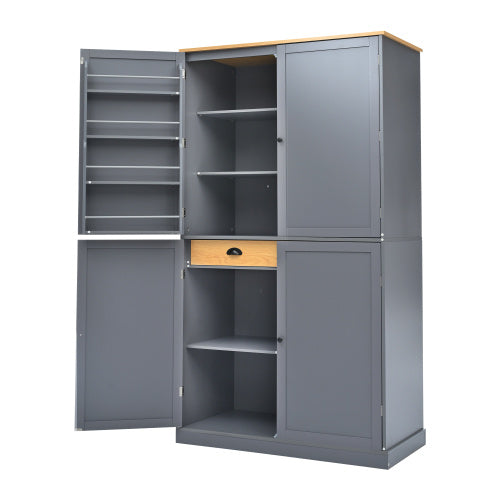 40.2x20x71.3 Inches Tall Freestanding Kitchen Pantry Large Cabinet Storage Cabinet Unavailable Platforms- Welfel